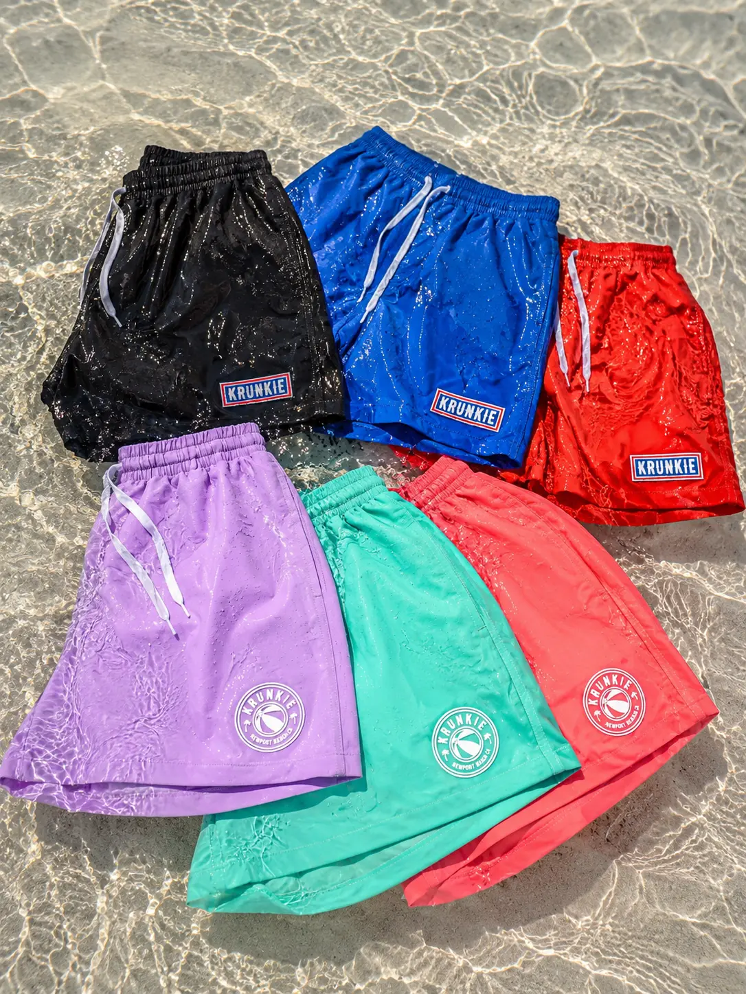 Krunkie beach shorts in multiple colorways